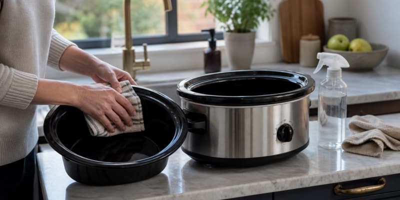 How to Clean a Slow Cooker (Ceramic + Base)